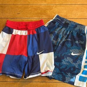 Nike Kids Red and Blue Shorts Duo